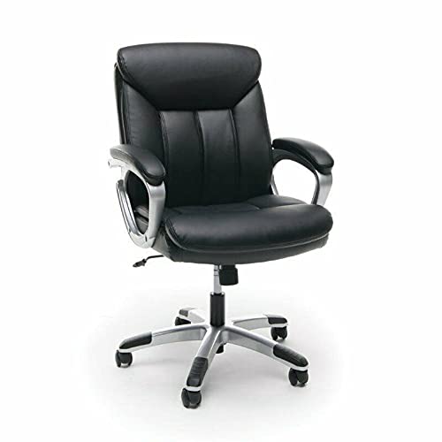 Black CarteRE Executive Office Chair - Ergonomic High Back Swivel Computer Desk Chair for Home Office, Gaming & Work | Comfortable Adjustable Task Chair for Professionals & Gamers