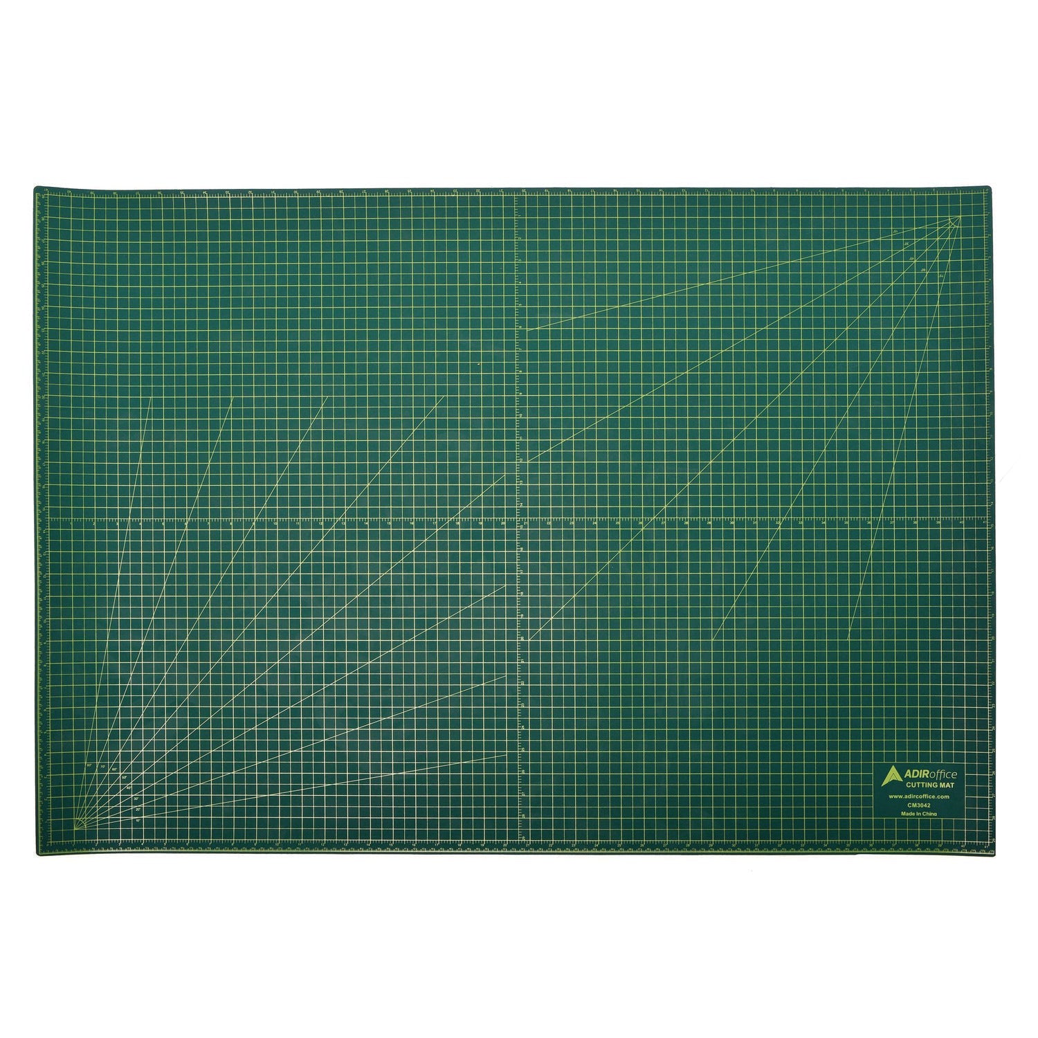 AdirOffice Reversible Self Healing Cutting Mat 30x42 Inches - Double-Sided Green/Black for Crafting, Sewing & DIY Projects - Perfect for Quilting, Scrapbooking & Fabric Cutting