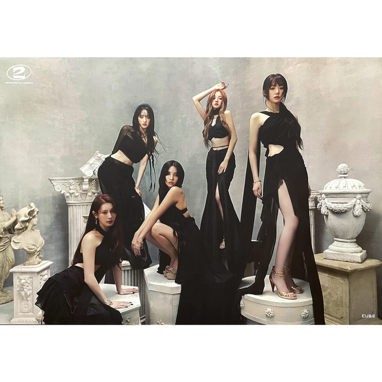 (G)I-DLE 2nd Album '2' Official Poster - Kpop Merchandise for Fans, Room Decor & Gift Idea - Perfect for Bedroom, Office or Kpop Collection Display