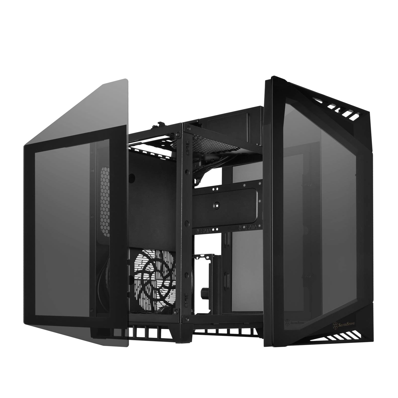 SilverStone Technology LD03B Mini-ITX PC Case - Compact Vertical Design with Tempered Glass Side Panel | Perfect for Small Form Factor Gaming & Home Theater PC Builds