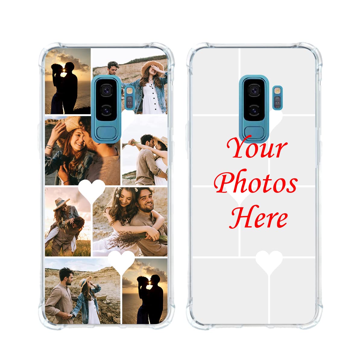 Custom Personalized Samsung Galaxy S9 Plus Phone Case - Ultra Thin Clear Multi-Photo Collage Cover for Birthday, Anniversary & Christmas Gifts - Perfect for Travel, Work & Everyday Protection