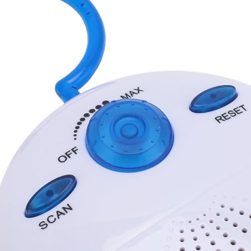 Waterproof Shower Radio with FM, Portable Bluetooth Speaker with Top Handle - 360° HD Surround Sound, 12-Hour Playtime for Bathroom, Outdoor, Camping & Travel Use