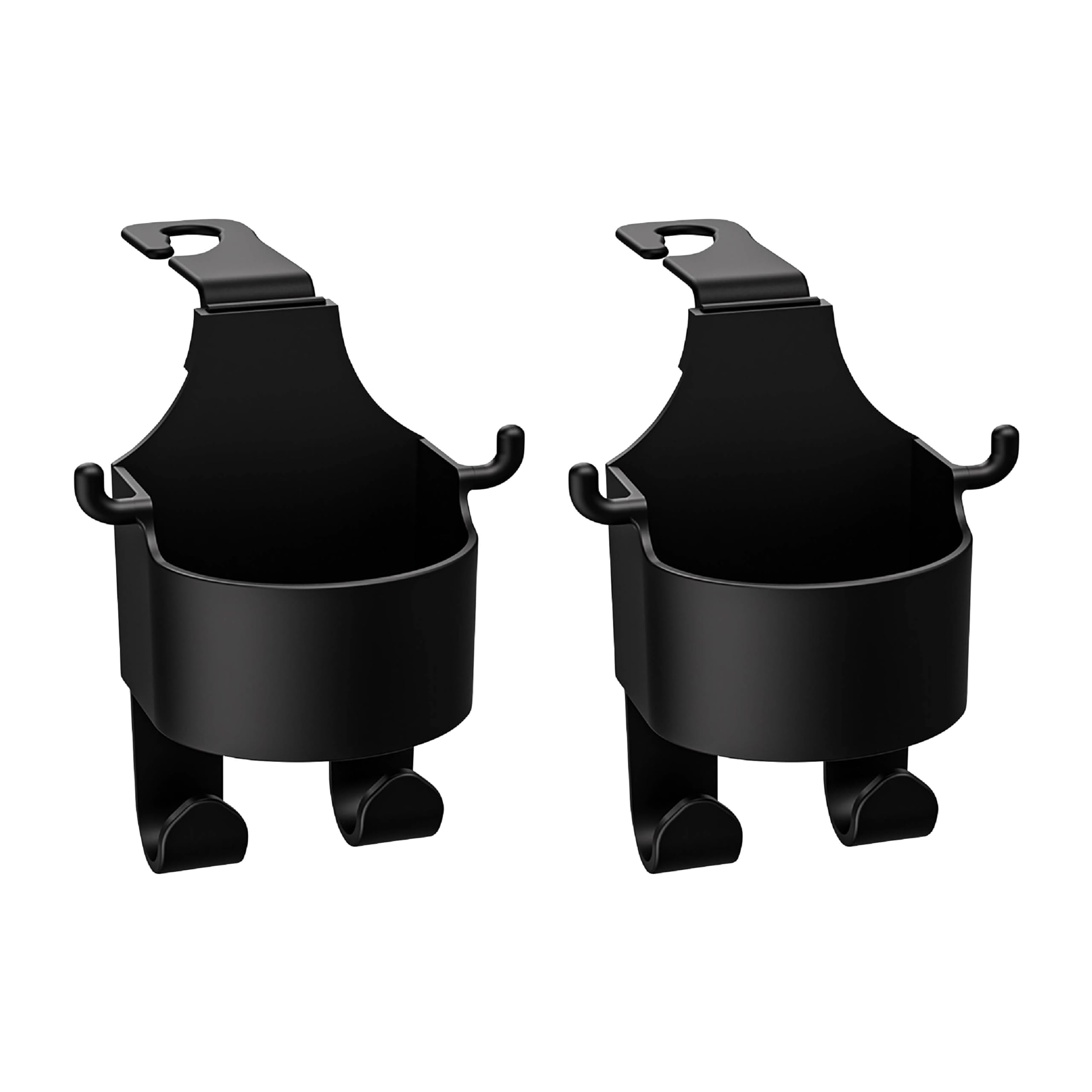2-Pack Car Seat Back Hooks - Multifunctional Car Headrest Cup Holder & Phone Holder with Hanging Mount for Back Seat Storage (Perfect for Road Trips, Commuting & Family Travel)