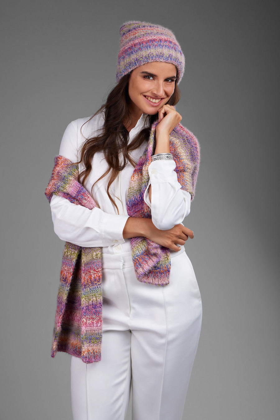 Stylish Multicolored Knit Scarf for Women & Men - Soft Winter Fashion Accessory - Perfect for Cold Weather, Outdoor Activities & Holiday Gifts