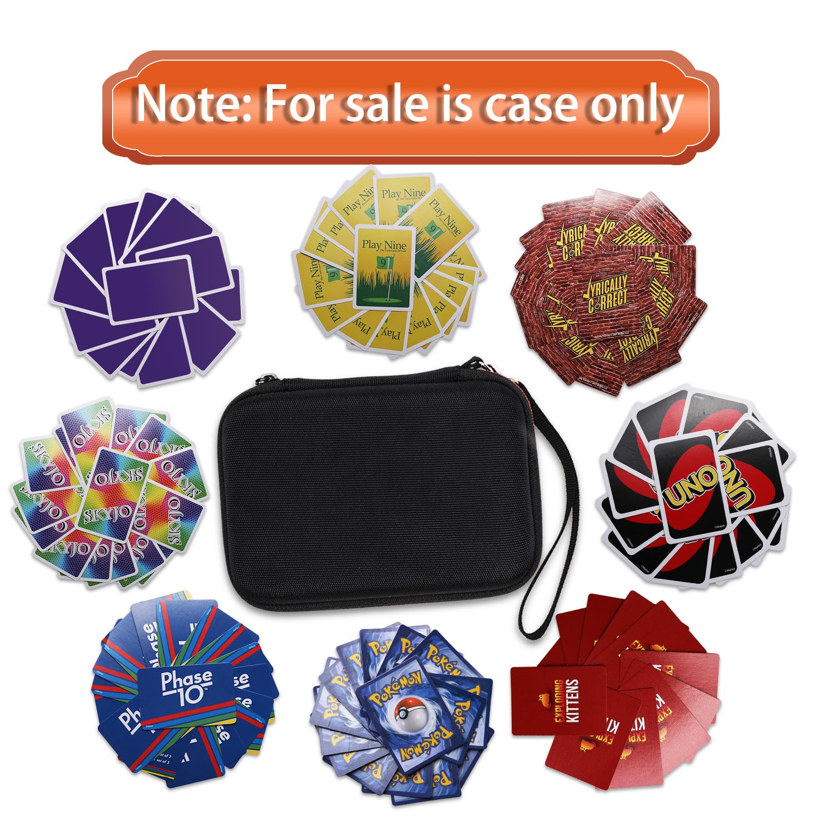 LTGEM 300+ Card Holder Hard Case - Durable PTCG Trading Card Storage for Pokemon, MTG, Yugioh - Fits Phase 10, UNO & Classic Game Cards (Dark Blue) - Perfect for Travel, Tournaments & Game Nights