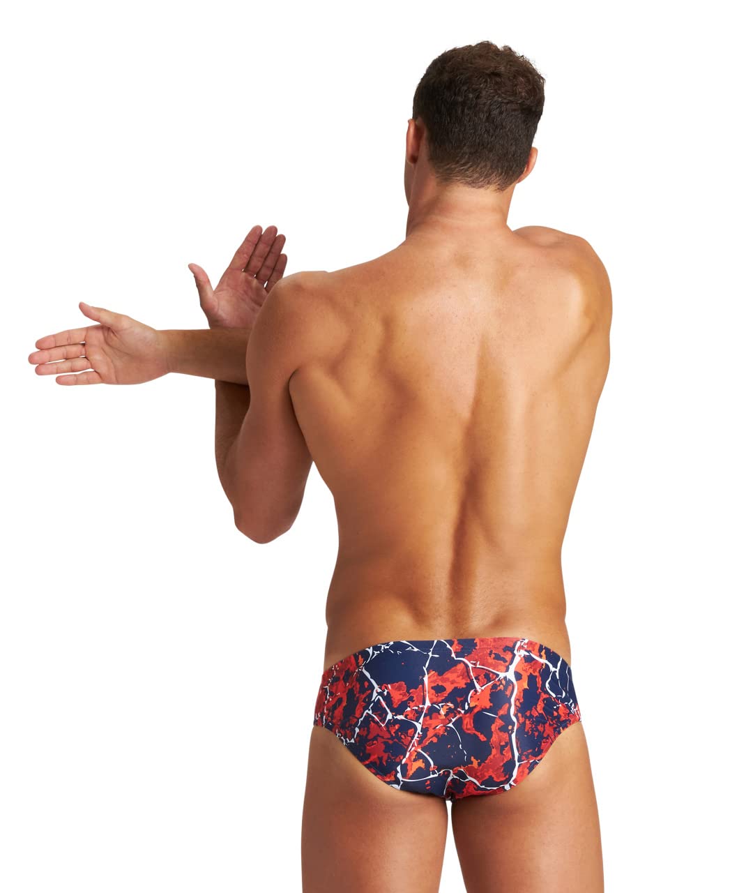 ARENA Men's Earth Texture Brief Swimsuit - Quick Dry Swim Trunks for Beach, Pool & Water Sports | Comfortable & Stylish Swimwear for Men
