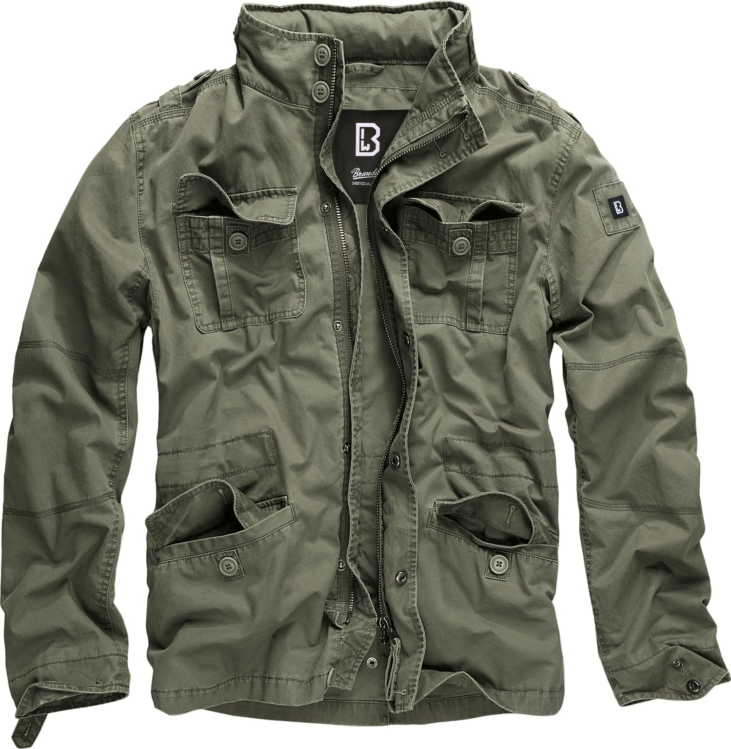 Men's Waterproof Lightweight Outdoor Jacket with Stand-Up Collar & Hidden Hood - Windproof Raincoat for Hiking, Camping & Daily Wear