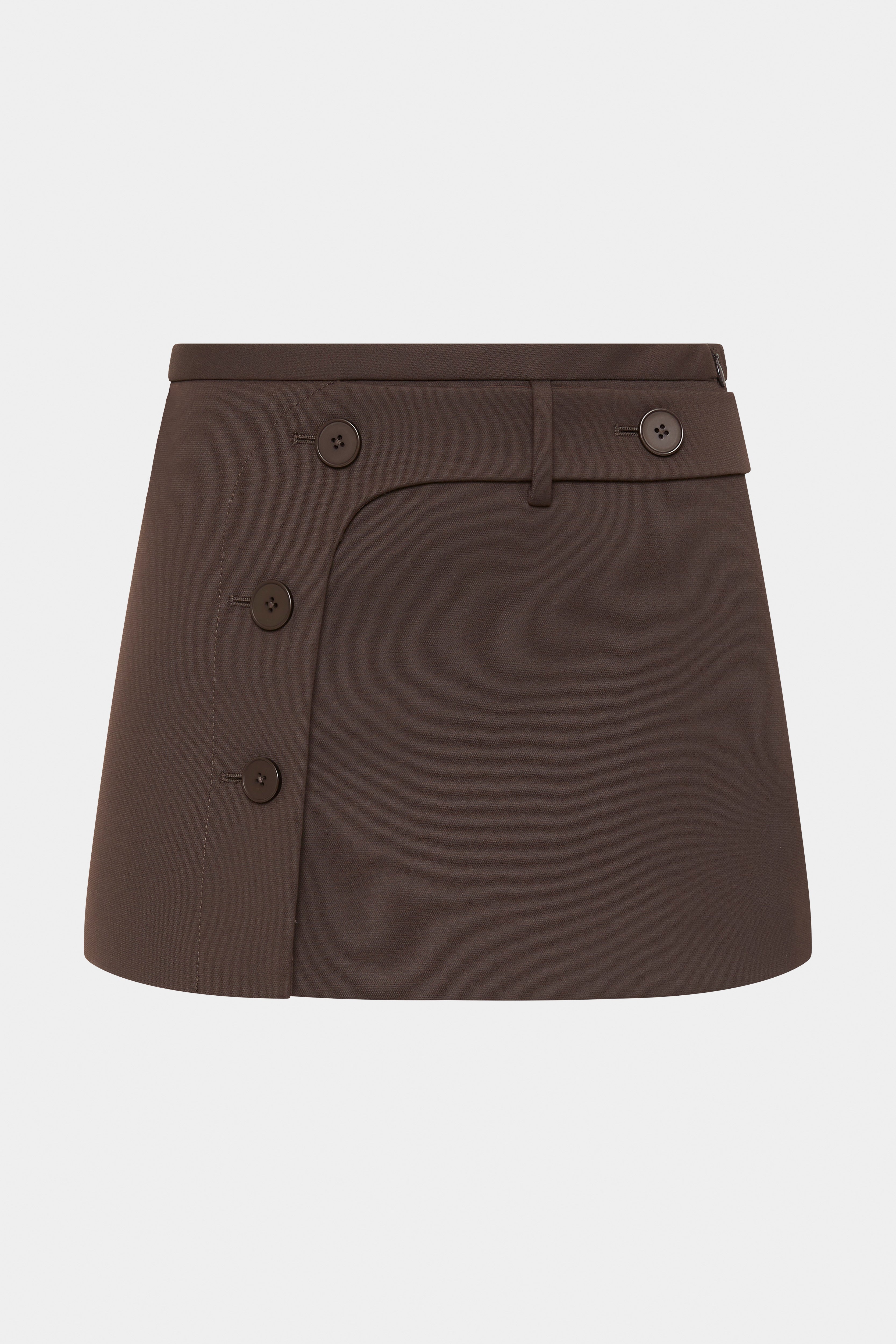 Sandrine Button Mini Skirt - Women's High Waist Denim Short Skirt with Front Buttons | Perfect for Summer Outfits, Beach Vacations & Casual Dates