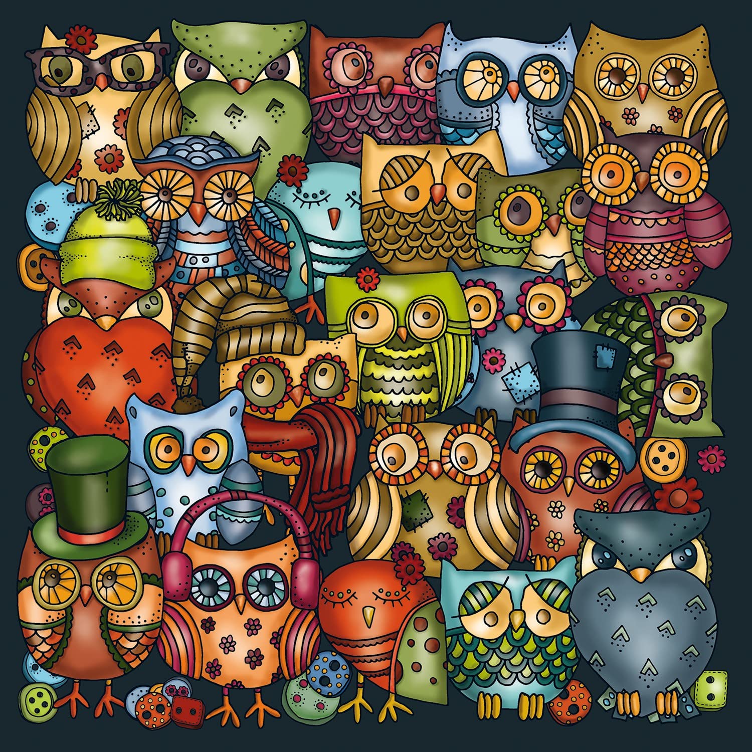 Palapeli Owls Puzzle - 500 Piece Jigsaw Puzzle for Adults & Kids, Beautiful Owl Wildlife Art - Perfect for Family Game Night, Relaxation & Home Decor