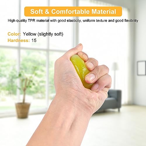 Silicone Hand Exercise Ball for Finger Flexibility & Grip Strength - Wrist Muscle Trainer for Arthritis Relief & Rehabilitation - Perfect for Office, Gym & Physical Therapy