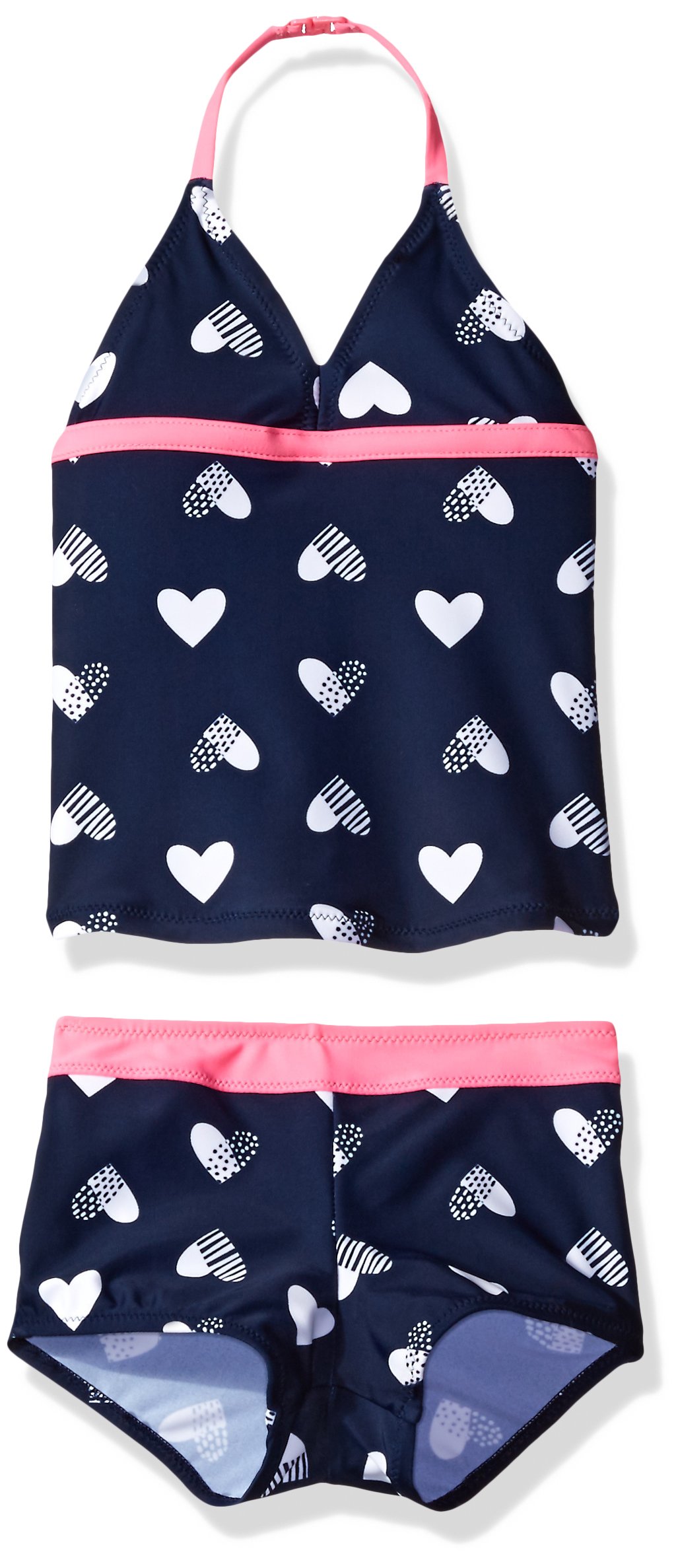 Osh Kosh Little Girls' Two Piece Tankini with Boy Short - Cute Swimwear Set for Toddler & Kids - Perfect for Beach, Pool & Summer Vacation