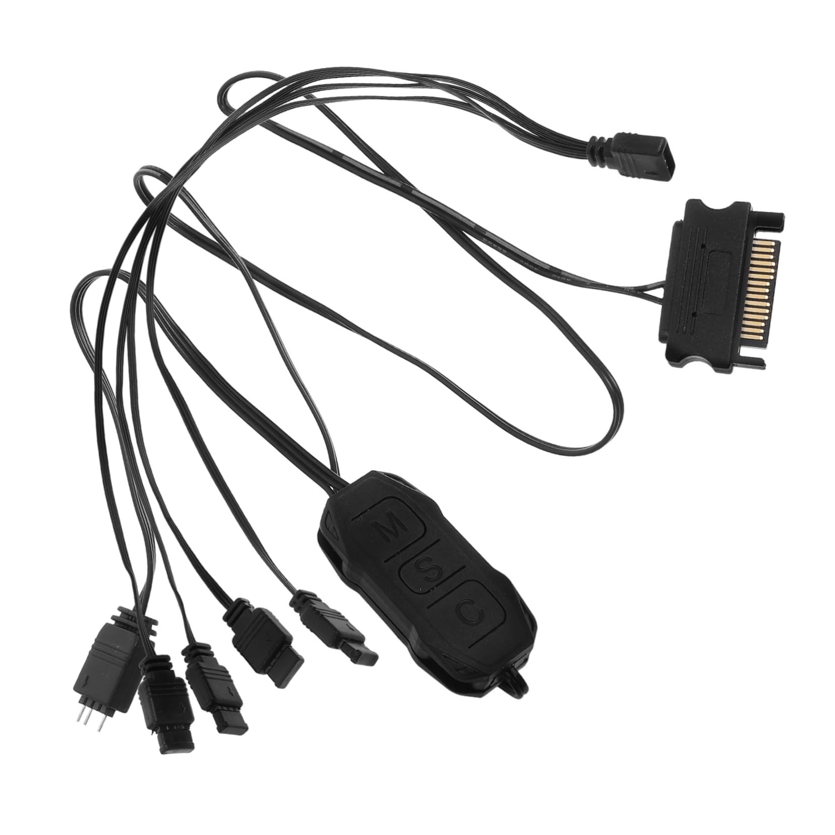Jojofuny 3-Pack RGB Lighting Controller Kit for Desktop PC - DIY Customizable RGB Effects with Software | Perfect for Gaming Setups, Home Office & PC Modding