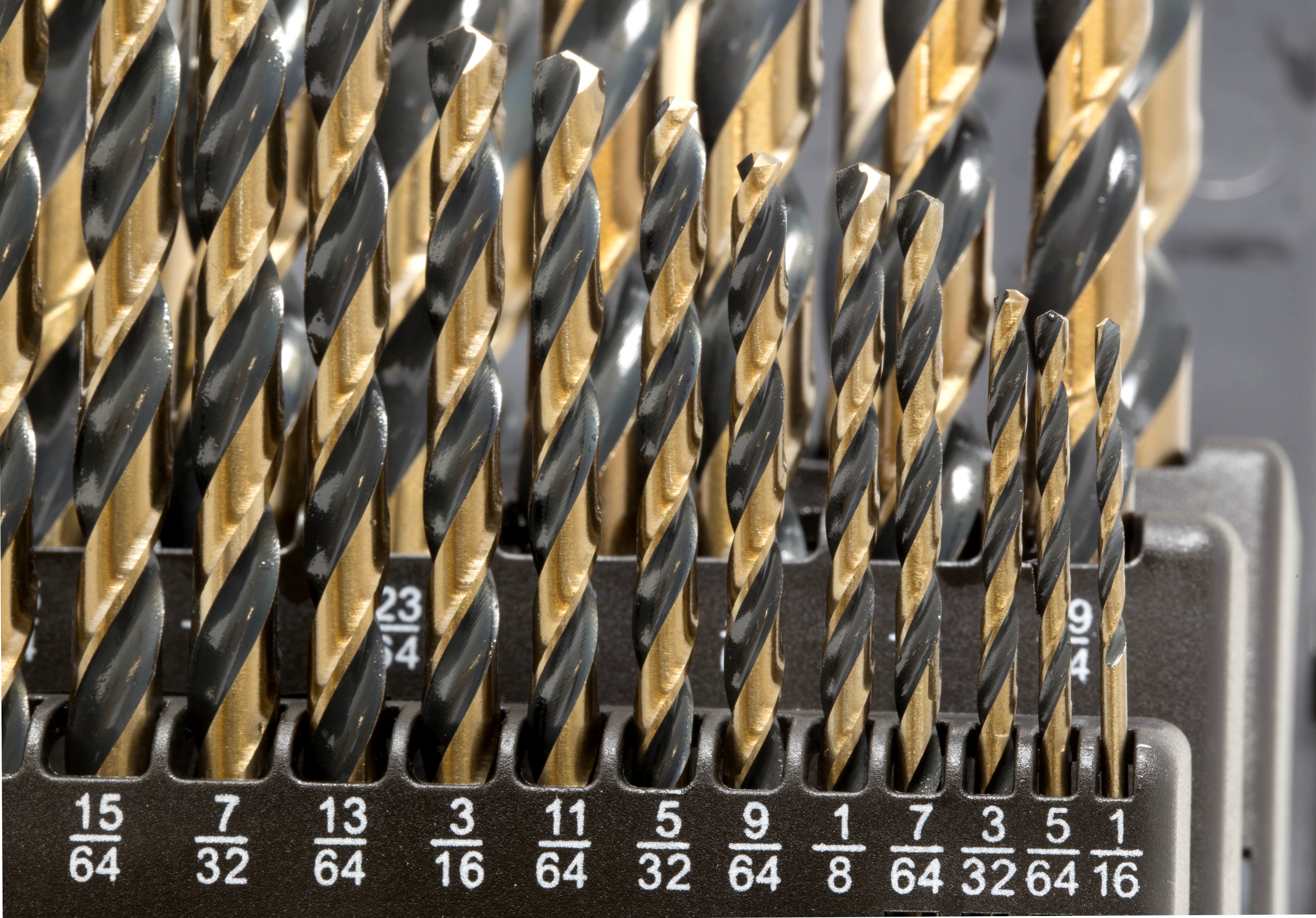 WEN DB292G 29-Piece High-Speed Steel (HSS) Jobber Drill Bit Set - Fully Ground Black Gold Finish with Portable Carrying Case - Perfect for Metalworking, Woodworking & DIY Home Projects