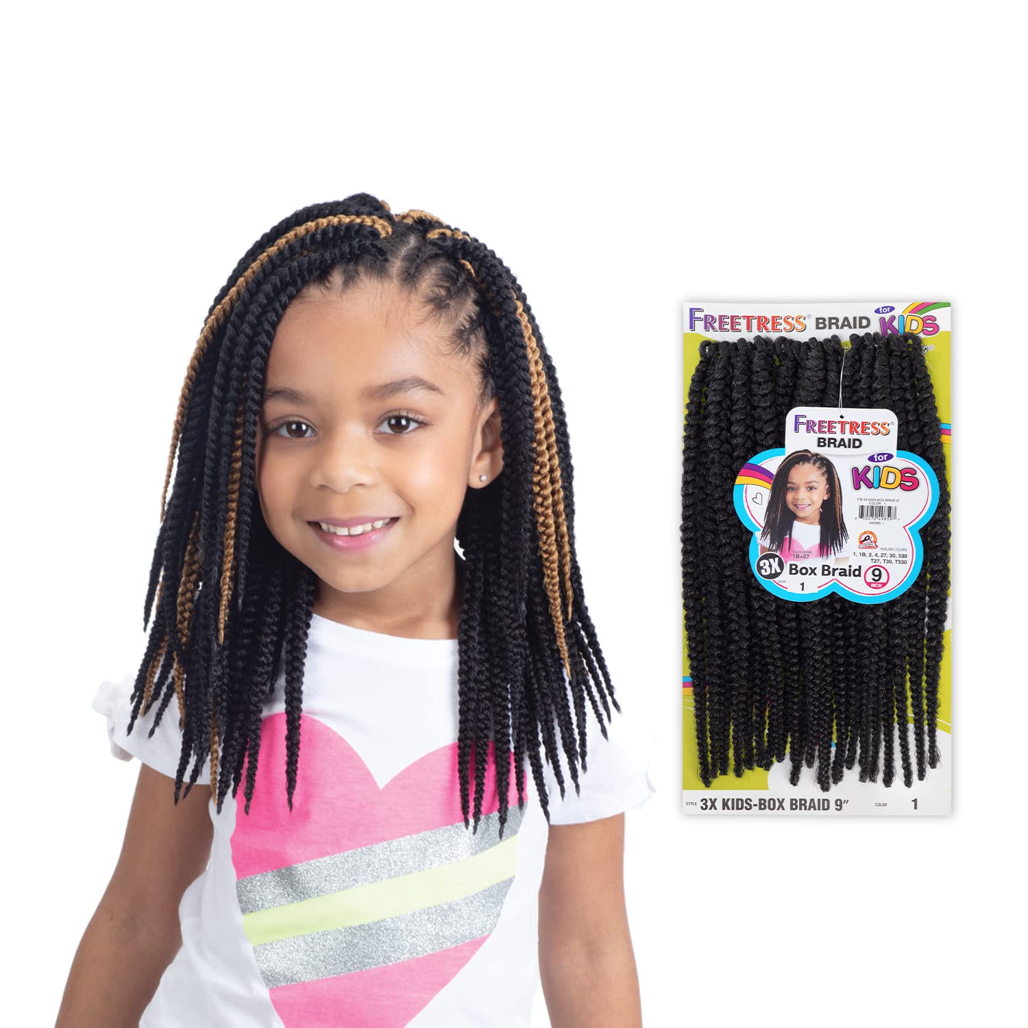 FreeTress Crochet Braids 3X Kids Box Braid 9