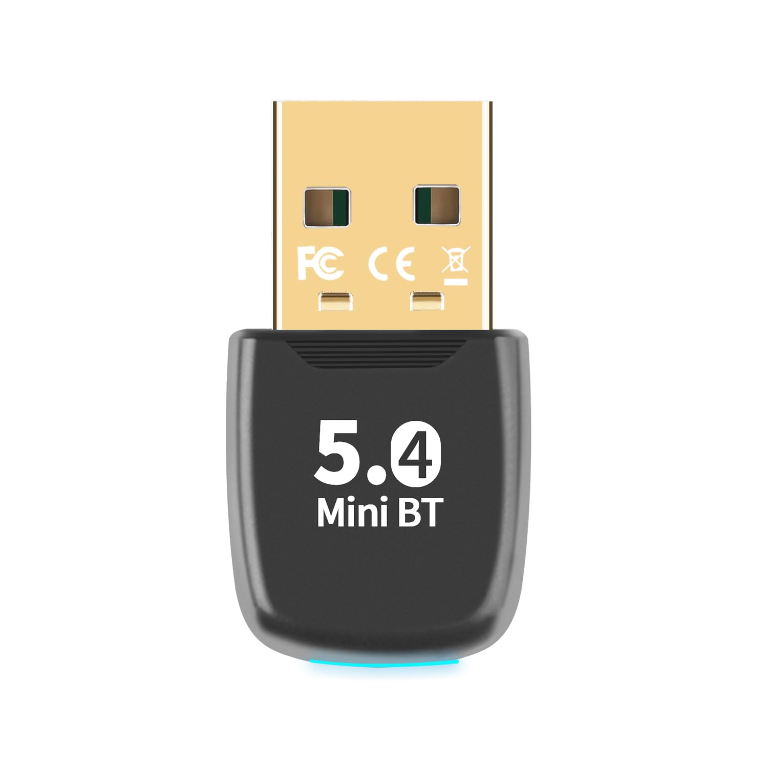 Bluetooth 5.4 USB Adapter for PC & Laptop - Wireless Dongle with 20M Range, Plug & Play for Windows 11/10/8.1/7 - Compatible with Headphones, Speakers, Keyboard & Mouse - Perfect for Home Office, Gaming & Video Conferencing