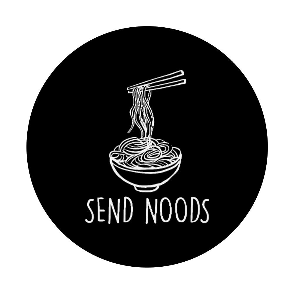 Funny Send Noods Ramen Noodle Love PopSockets Phone Grip & Stand - Compatible with iPhone, Samsung & Tablets - Perfect for Foodies & Anime Fans (Kitchen, Office, Travel Use)