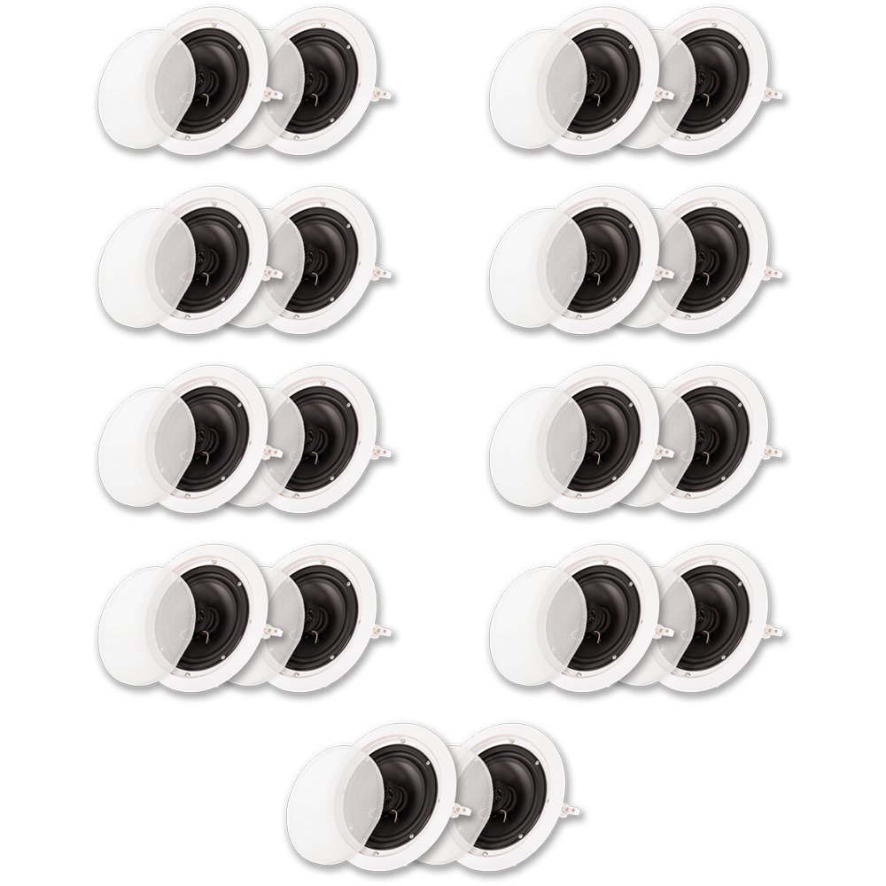 Acoustic Audio HTI6c Flush Mount In-Ceiling Speakers with 6.5