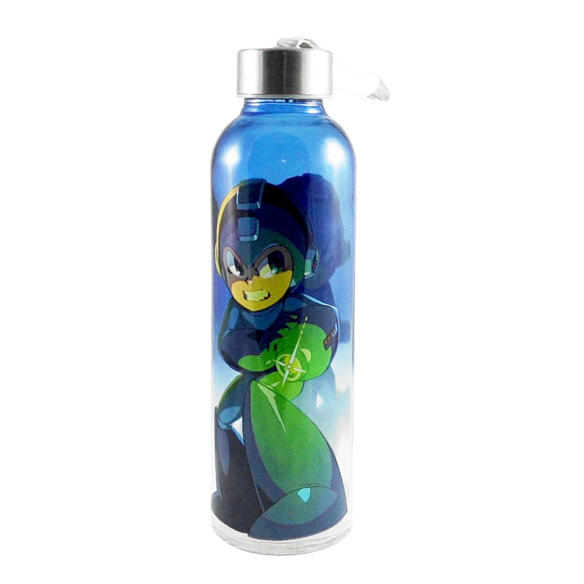 Official Nintendo Switch Megaman Sports & Fitness Training Glass Water Bottle 20oz - Insulated Hydro Flask for Gym, Workout & Outdoor Activities - Perfect Gift for Kids & Gamers