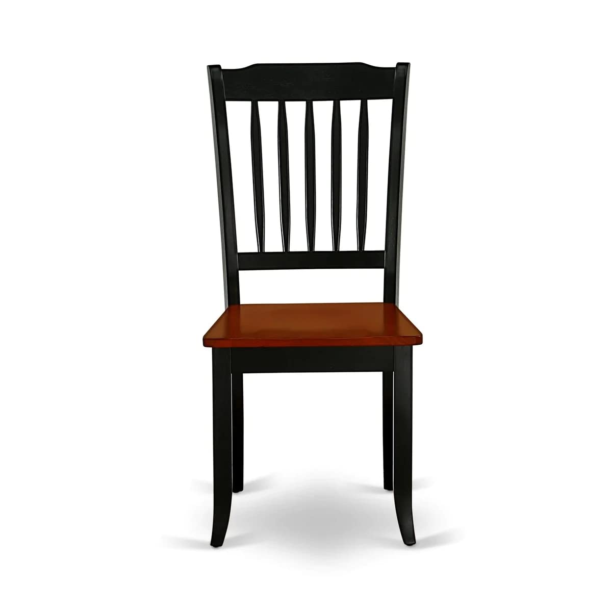 East West Furniture MZDA5-BCH-W 5-Piece Black & Cherry Dining Set with Drop-Leaf Table (36x54 Inch) and 4 Chairs - Perfect for Small Kitchens, Breakfast Nooks & Compact Dining Spaces