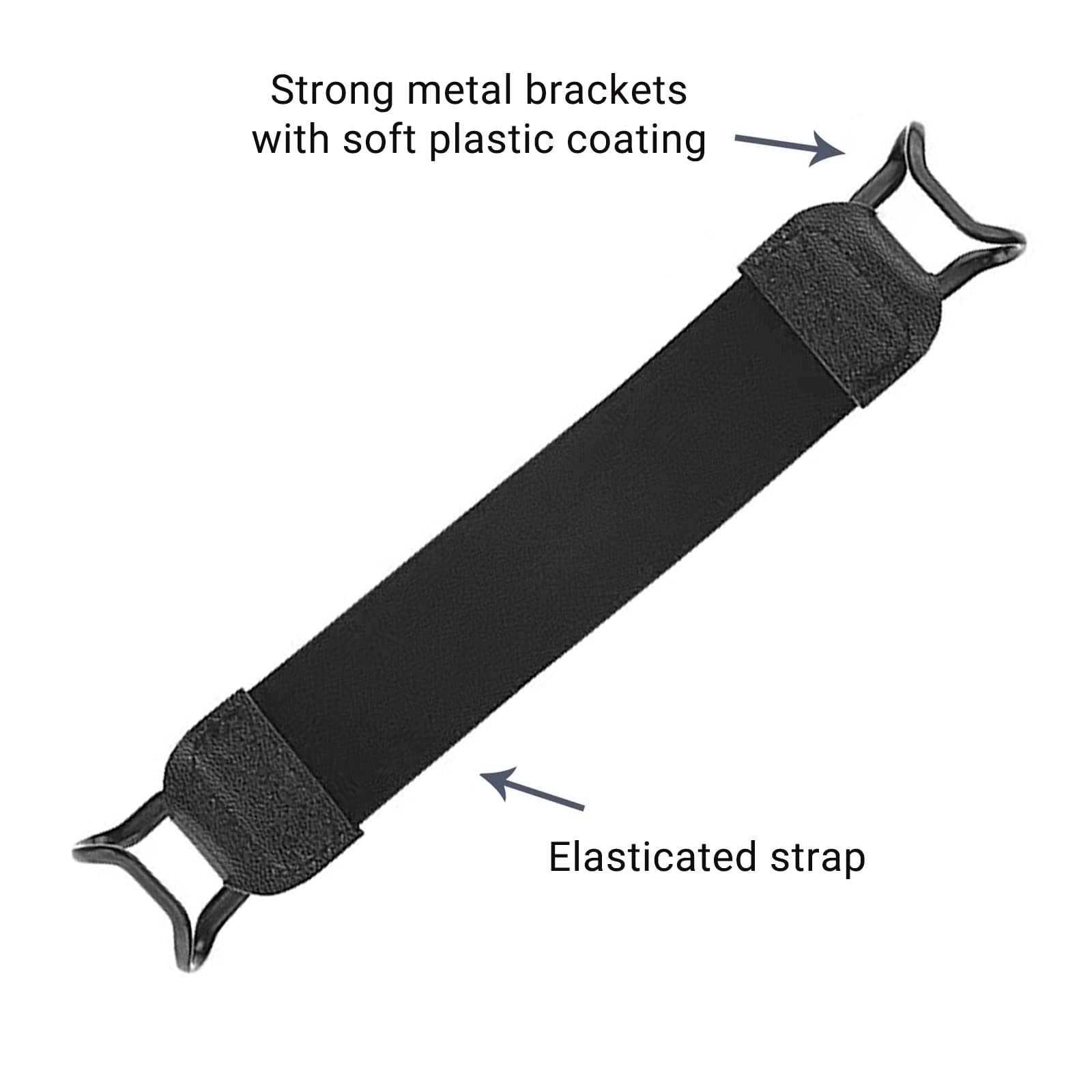 EGO Security Hand-Strap for 9-10 Inch Tablets - Compatible with iPad Pro/Air, Kindle Fire HD, Samsung Galaxy Tab, Lenovo Tab (Black) | High-Elasticity Lightweight Finger Grip Holder | Perfect for Reading, Gaming & Travel Use