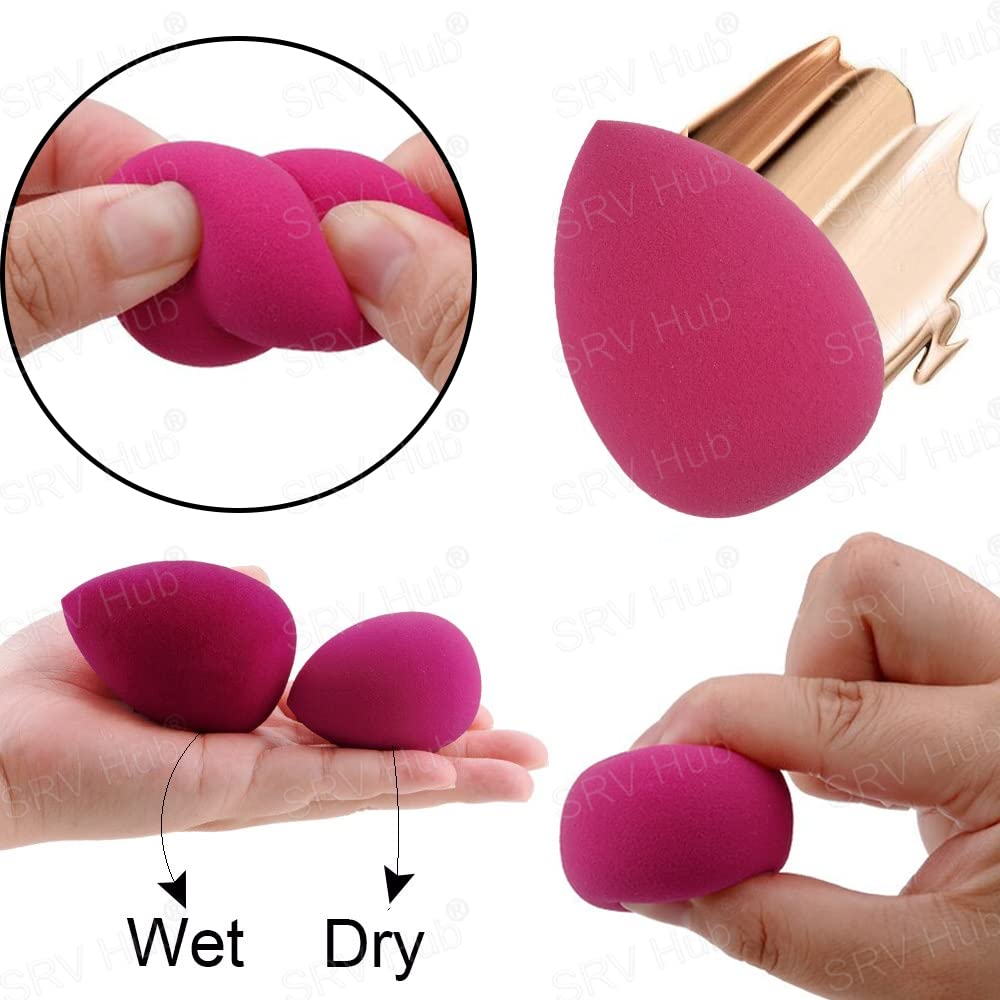 5Pcs Makeup Blending Sponges - Tear Drop Shape Beauty Blenders for Liquid & Foundation, Soft Cosmetic Puff Applicator (5 Colors, 4.5cm) - Perfect for Daily Makeup, Contouring & Professional Makeup Artists