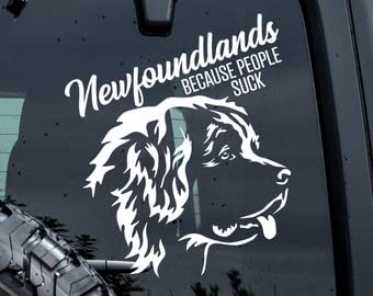 Newfoundlands Dog Lover Vinyl Decal Sticker - Waterproof & Durable for Cars, Windows, Trucks, Walls, Laptops & Smooth Surfaces - Perfect for Pet Lovers, Home Decor & Car Accessories