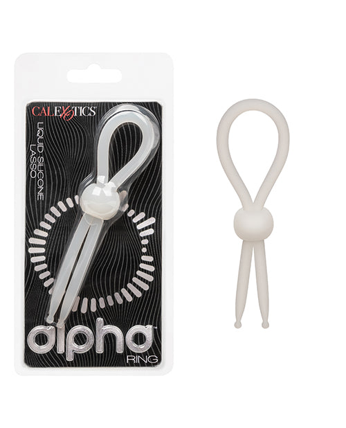 Alpha Liquid Silicone Lasso Cock Ring - Natural White | Comfortable & Flexible Men's Accessory for Enhanced Pleasure & Performance | Perfect for Couples Play & Intimate Moments