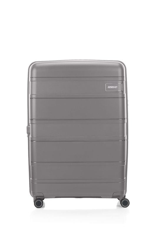 American Tourister Light Max 82cm Large Spinner Suitcase - Mercury Grey Luggage for Travel, Business Trips & Vacations | Durable Hardshell Spinner with 360° Wheels