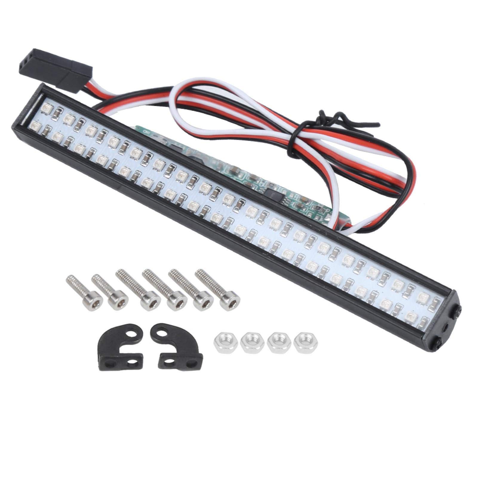 Keenso 100mm 34LED Colorful RC Roof Light Bar - Universal LED Roof Lamp with 13 Working Modes for RC Cars - Perfect for Night Racing, Off-Road Adventures & Car Accessories
