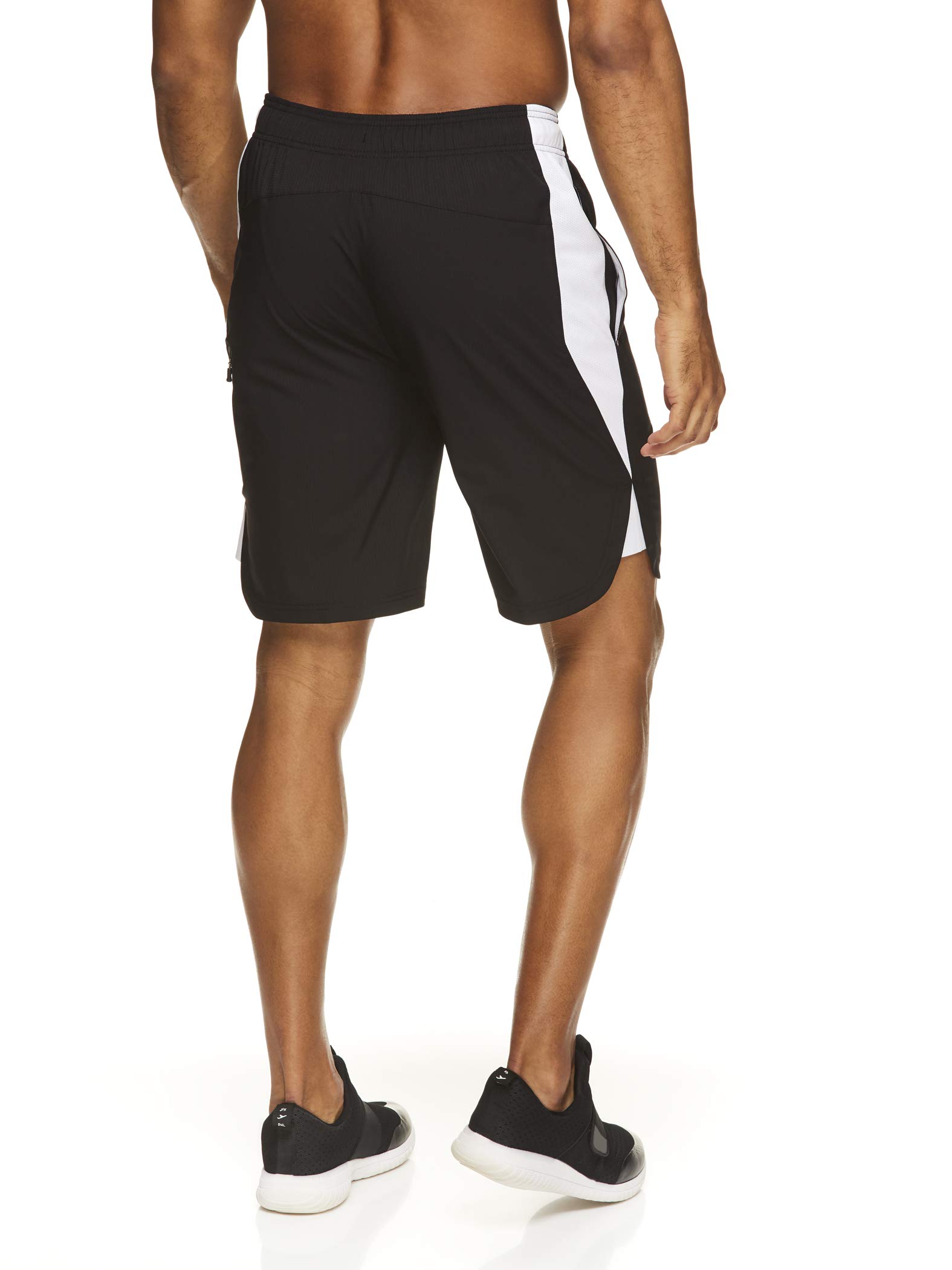 Reebok Men's Lightweight Workout Gym Running Shorts - 9 Inch Inseam with Elastic Waistband & Pockets - Black/White Mars Training - Small - Perfect for Gym, Running & Training Sessions