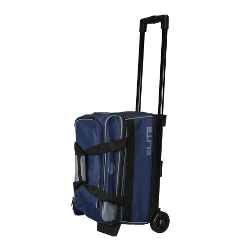 ELITE Basic Double Roller Navy/Grey Bowling Bag for Men & Women - Durable Bowling Accessories for League Play, Practice & Travel