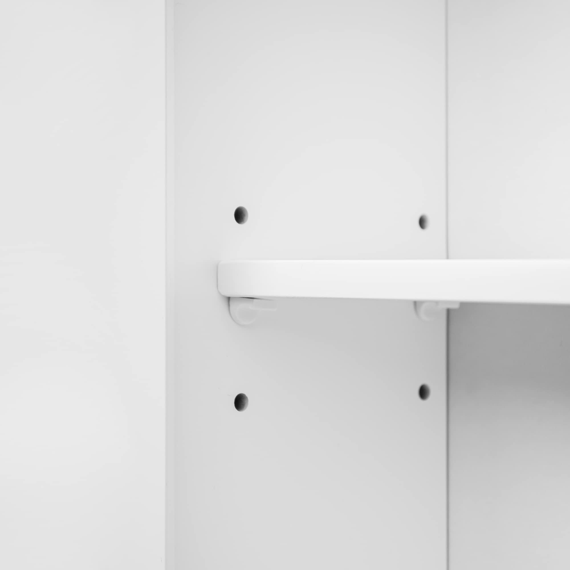 Newport White Wall Cabinet - Double Door Storage for Bathroom & Kitchen