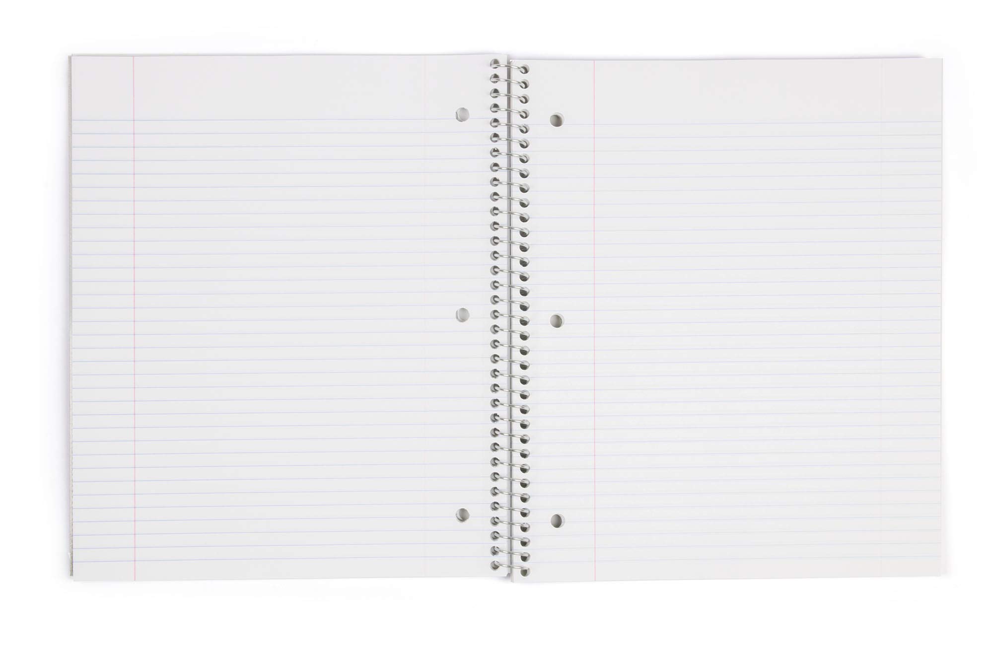 Mintra 3-Pack Durable Spiral Notebooks - 1 Subject, 100 Sheets, College Ruled, Moisture Resistant Cover with Poly Pocket (Black/Blue/Red) - Perfect for School, Office & Business Note-Taking, Journaling & Project Planning