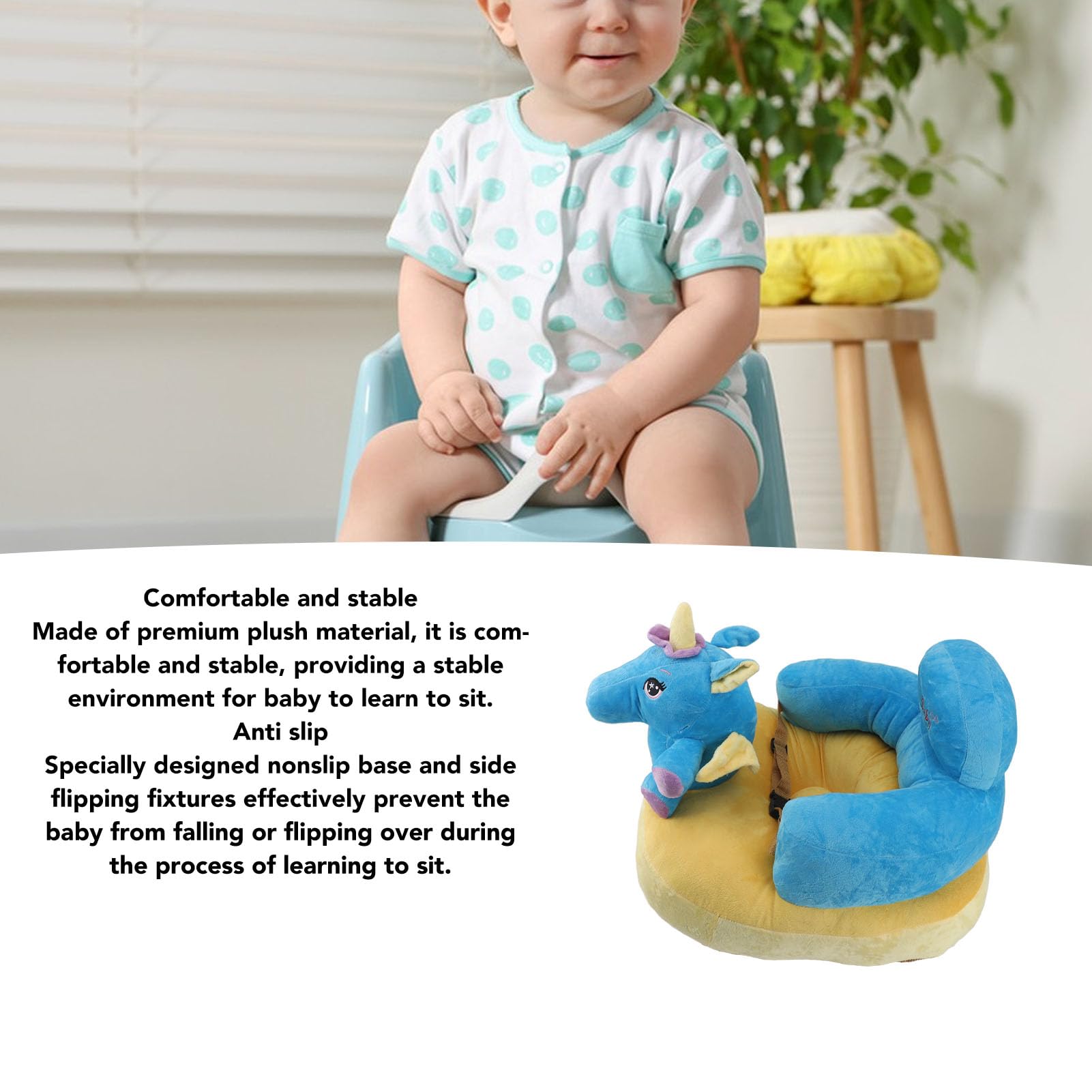 **Baby Support Sofa - Soft Plush Animal-Shaped Cushion for Infant & Toddler Girls - Perfect for Playtime, Nursing & Relaxing at Home**