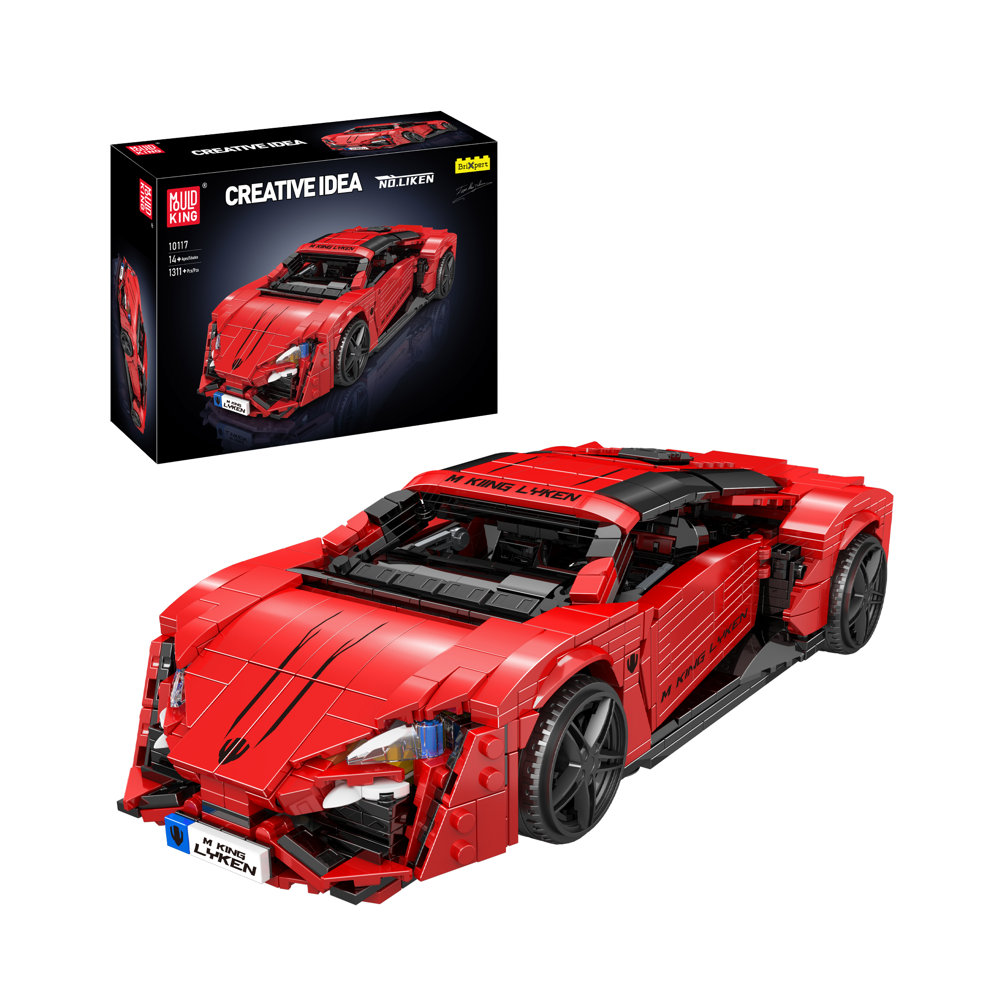 Mould King 10117 Liken Hypersport Car Model Building Set - 1,311 Pieces STEM Toy for Adults & Kids | Creative Gift for Car Enthusiasts | Perfect for Home Display, Birthday Parties & Collector Showcases