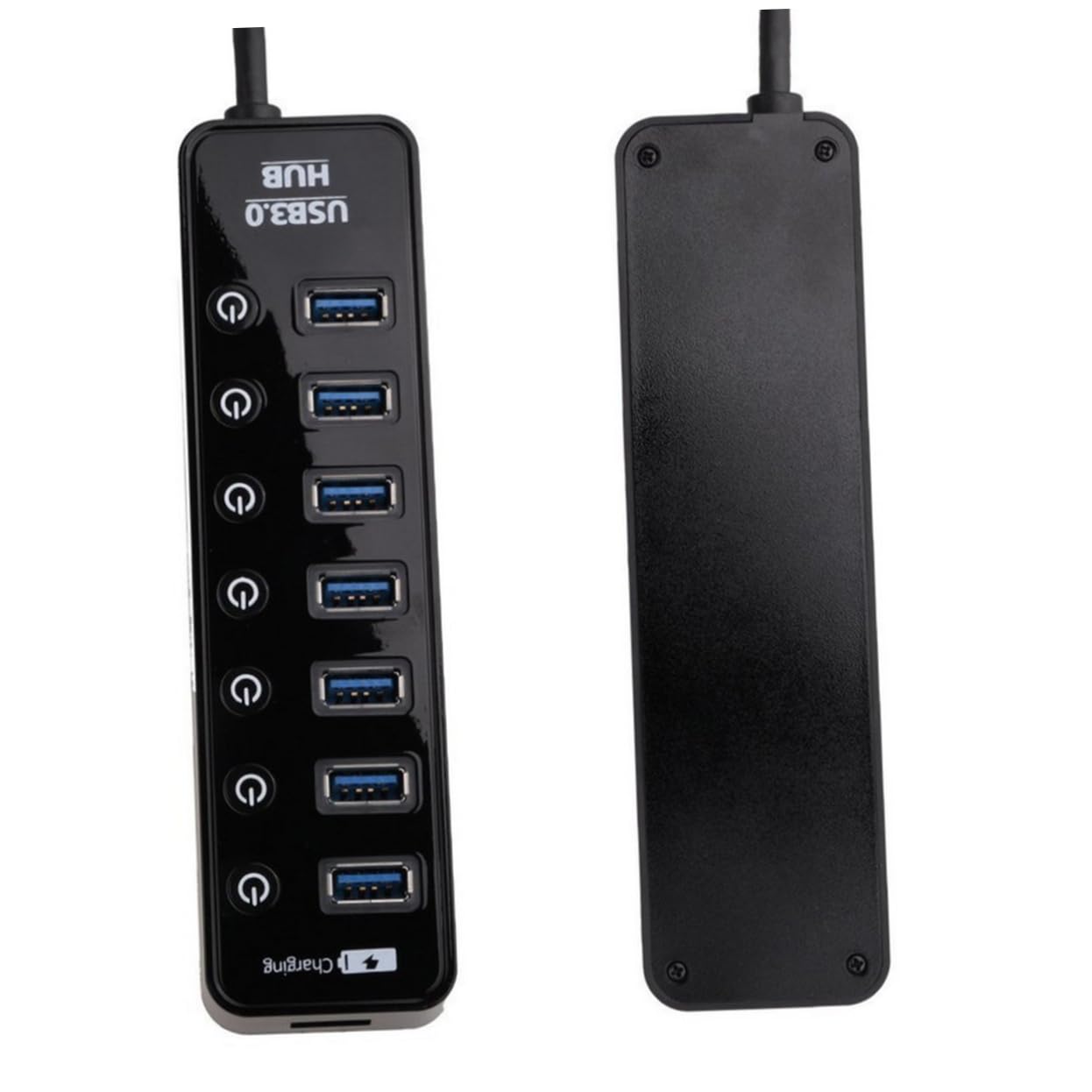 HEMOTON 7-in-1 USB Hub with Phone Stand - Perfect for Office & Home Desk Setup