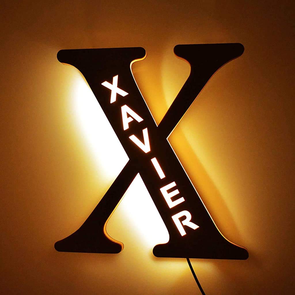 26 English Alphabet LED Wall Light - Battery Powered Luminous Letter Lamp for Wedding, Party & Room Decor - Personalized Night Light for Bedroom, Nursery, Living Room & Home Decoration
