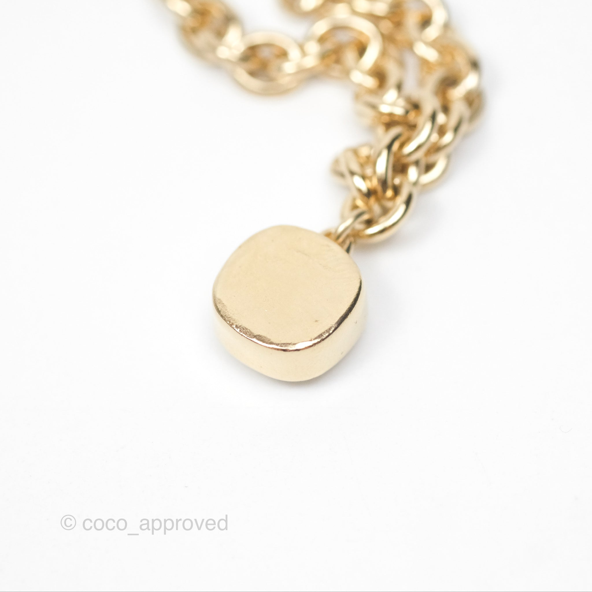 Chanel CC Logo Charm Necklace in 21K Gold Tone - Elegant Jewelry for Women, Perfect for Parties, Weddings & Special Occasions