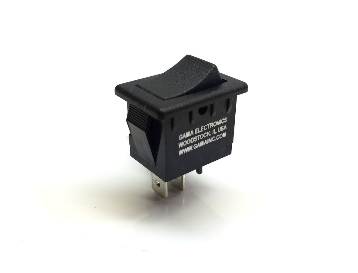 GAMA Electronics Mini 10 Amp Off-Momentary On Rocker Switch - Waterproof SPST Boat Switch for Marine, RV, Automotive & Industrial Use