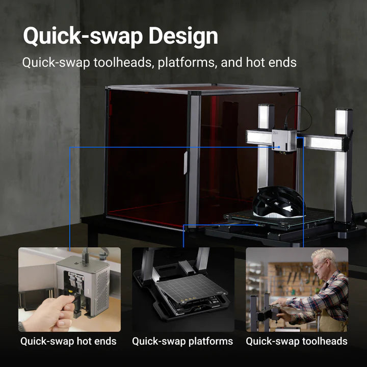 Snapmaker Artisan 3-in-1 3D Printer, CNC Carving & Laser Engraving Machine | Perfect for DIY Projects, Home Workshops & Small Business Prototyping