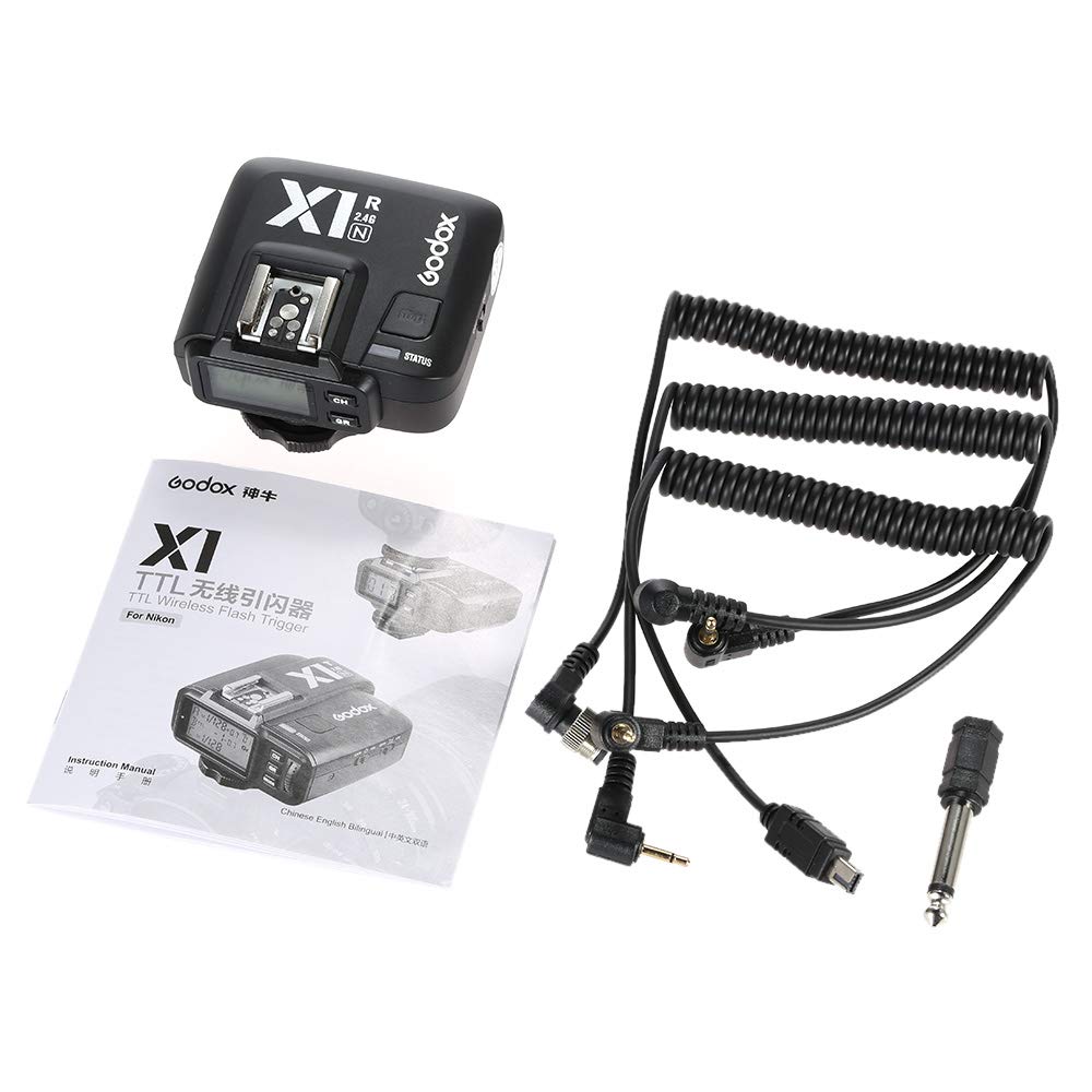Godox X1R-N 2.4G Wireless Flash Trigger Receiver for Nikon DSLR Cameras - Compatible with Speedlights & Studio Strokes - Perfect for Portrait, Wedding & Event Photography