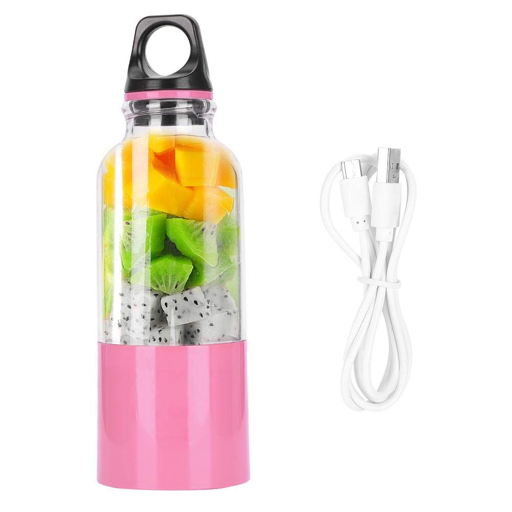 500ml USB Rechargeable Electric Juicer Cup - Portable Blender for Fruits & Vegetables with 2 Stainless Steel Blades - Perfect for Smoothies, Baby Food & Healthy Drinks at Home, Gym or Travel