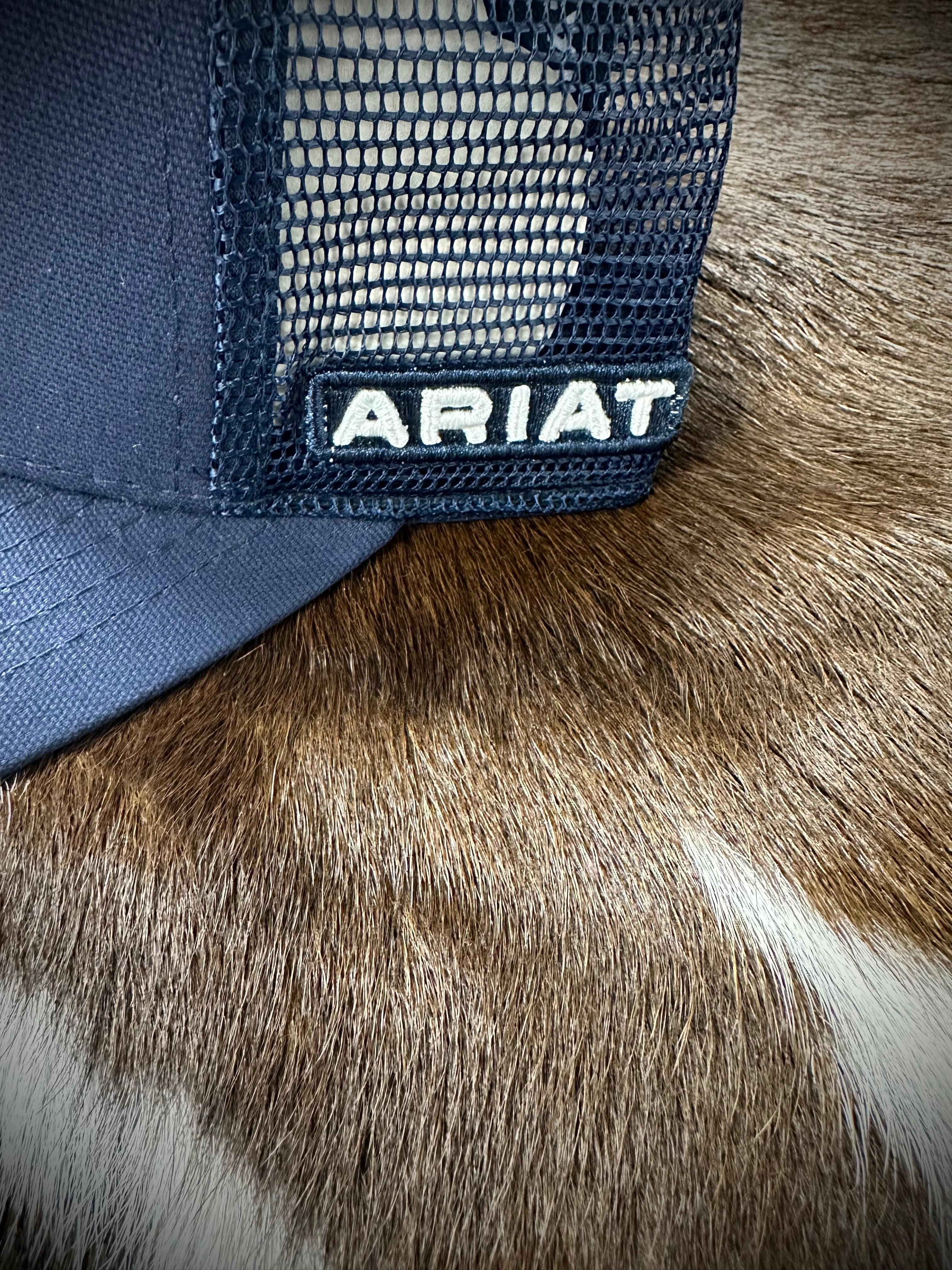 Ariat Men's Navy Blue Baseball Cap - Stylish & Comfortable Hat for Outdoor Activities, Sports & Casual Wear