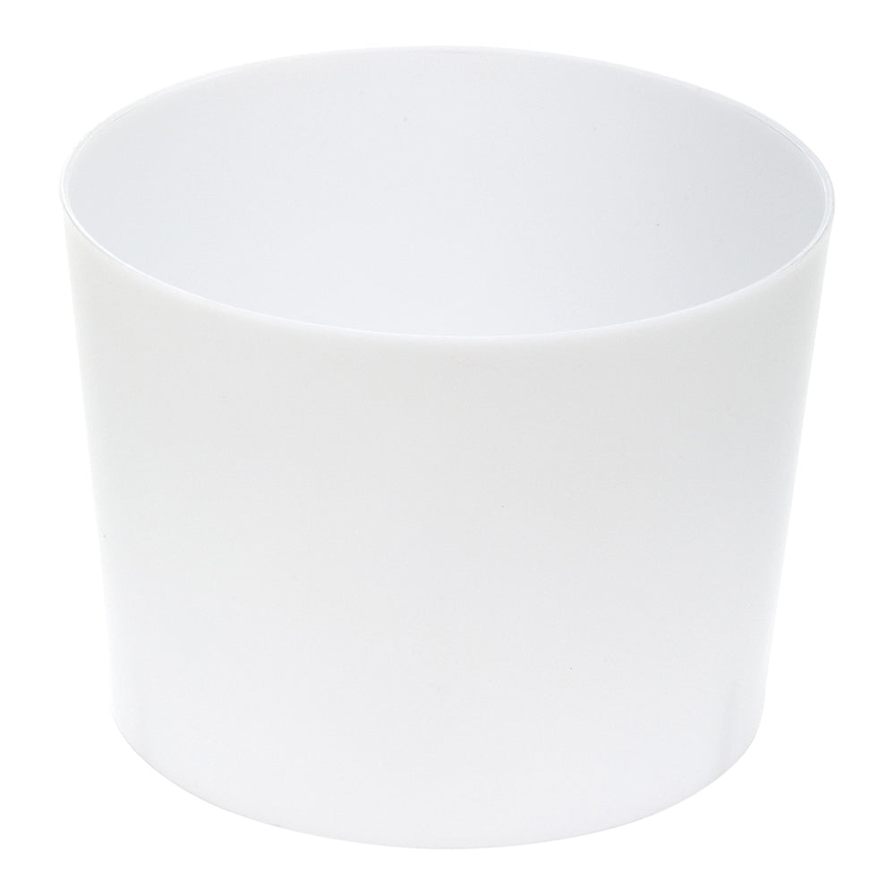 6 oz Round White Plastic Cylindrical Cups - 2.25
