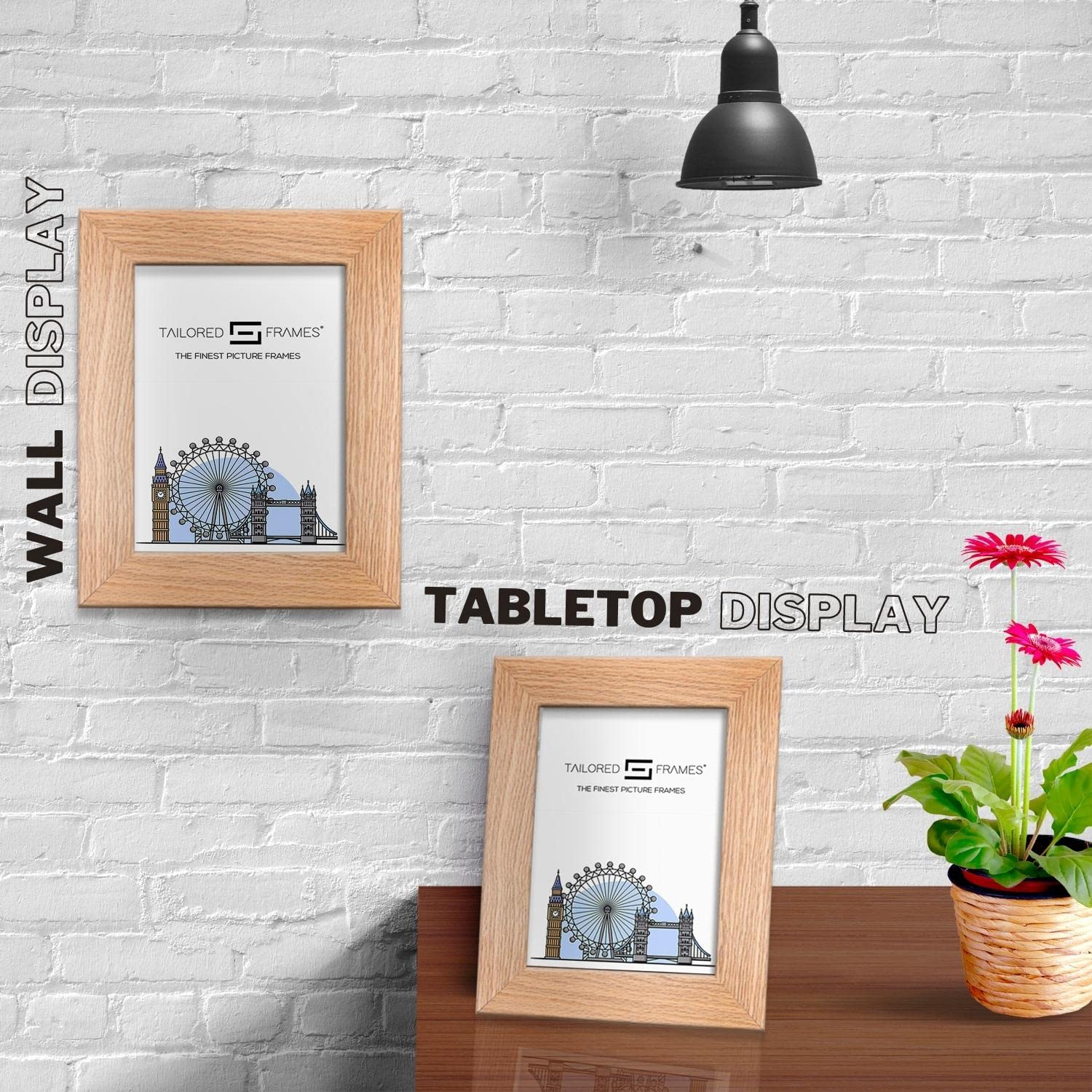 Solid Oak Wood Picture Frame 10x8