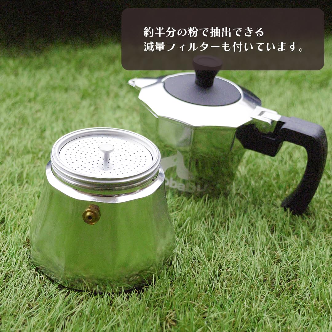 Stovetop Espresso Coffee Maker with Storage Bag - Italian Moka Pot for Home & Camping - Perfect for Stove Top Espresso Brewing, Travel & Outdoor Adventures