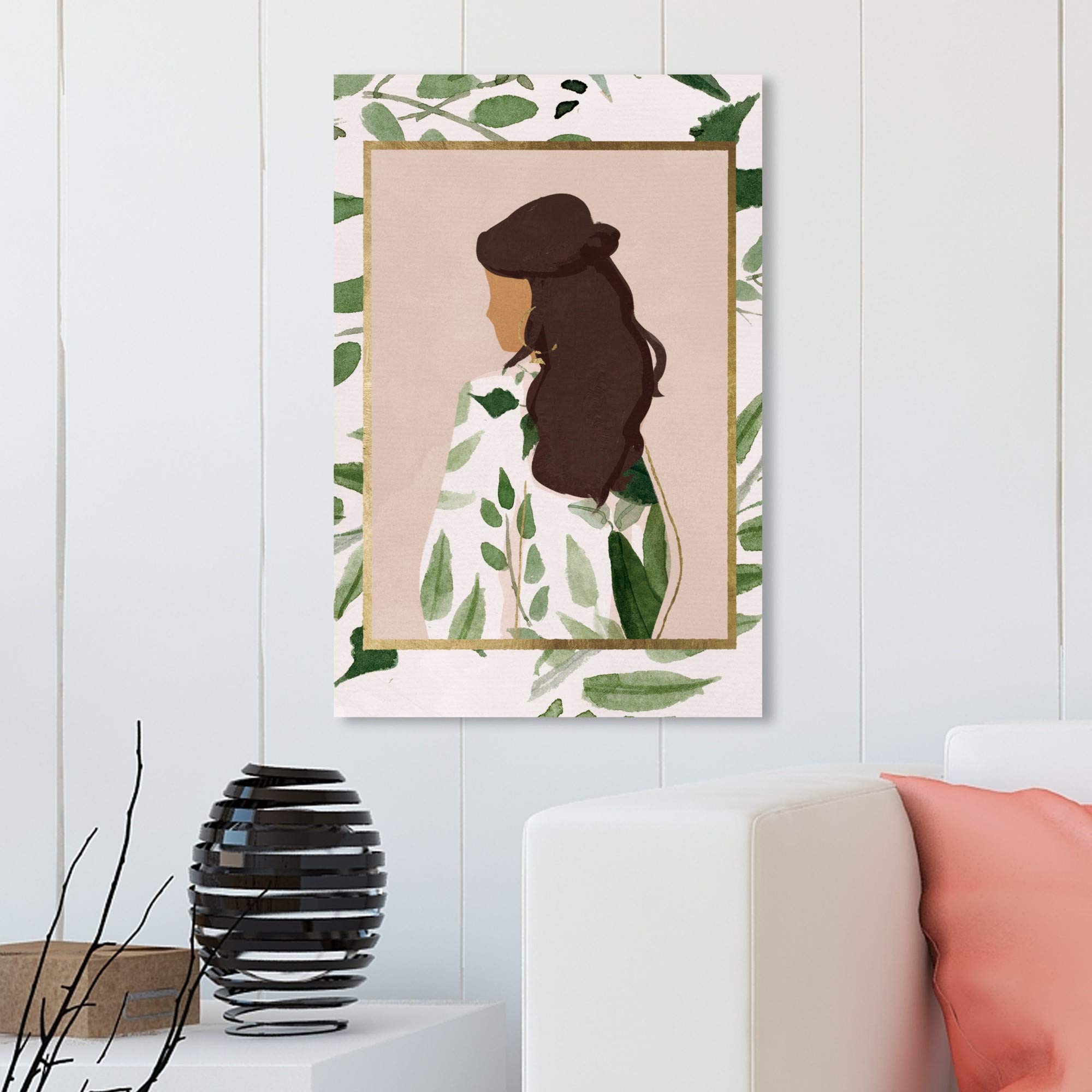 Wynwood Studio Fashion & Glam Wall Art Canvas Print - 'Palette of Foliage Vertical' Hairstyle Home Decor - 20