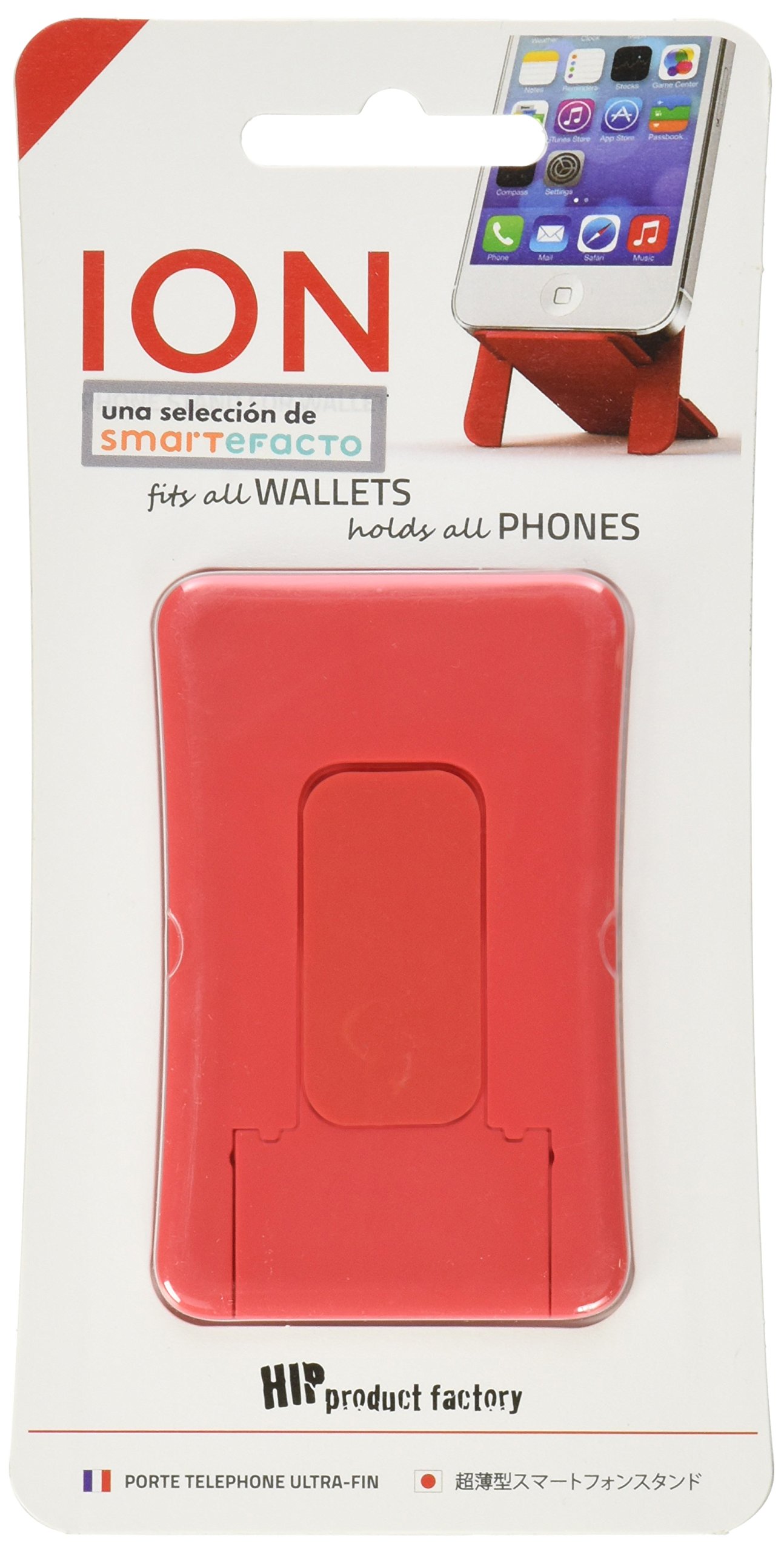 BOBINO Ion Phone Stand - Adjustable & Sturdy Phone Holder for Desk, Red - Perfect for Watching Videos, Video Calls, and Hands-Free Use at Home or Office