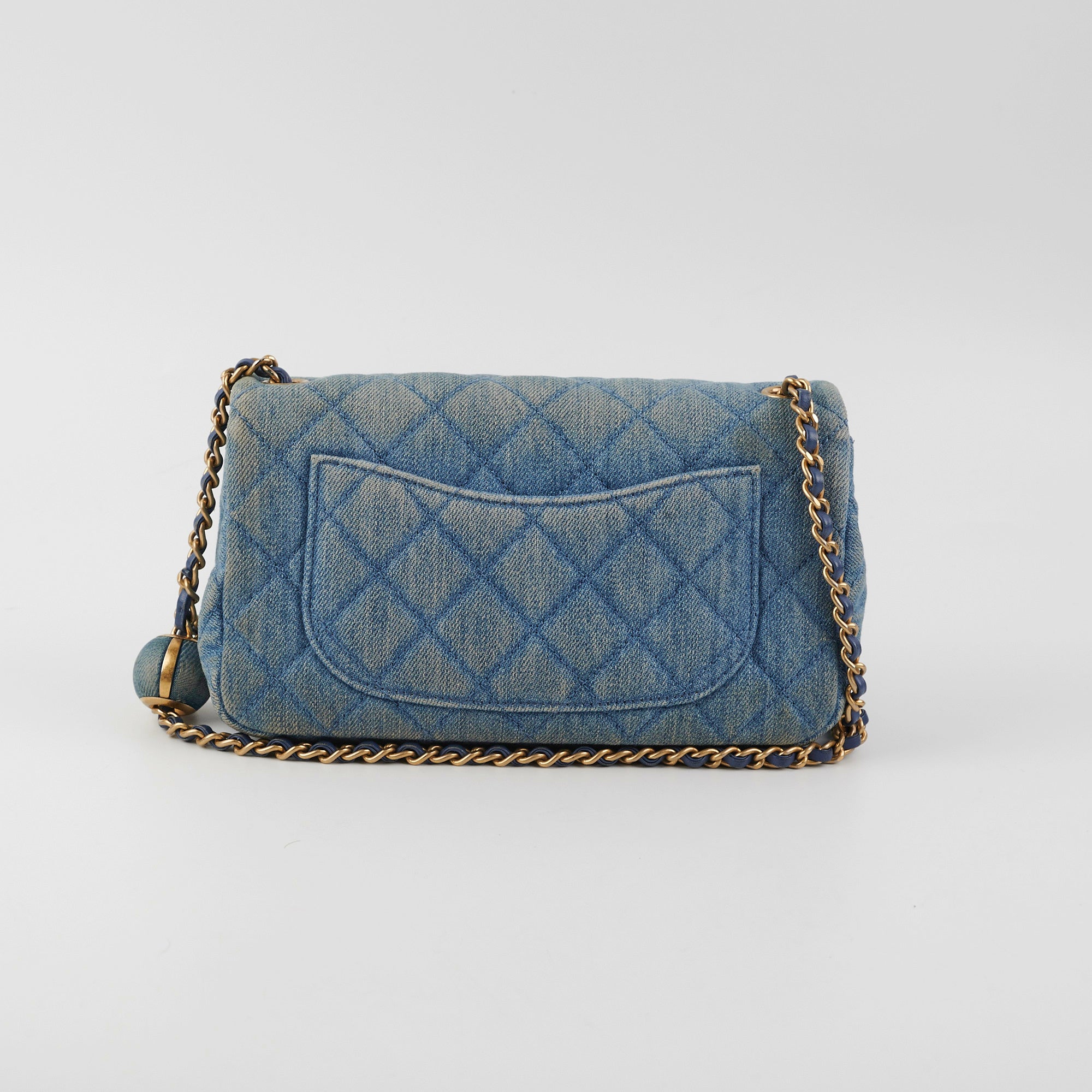 Chanel Denim Pearl Crush Mini Rectangle Flap Bag - Luxury Designer Crossbody Bag for Women | Perfect for Parties, Date Nights & Special Occasions