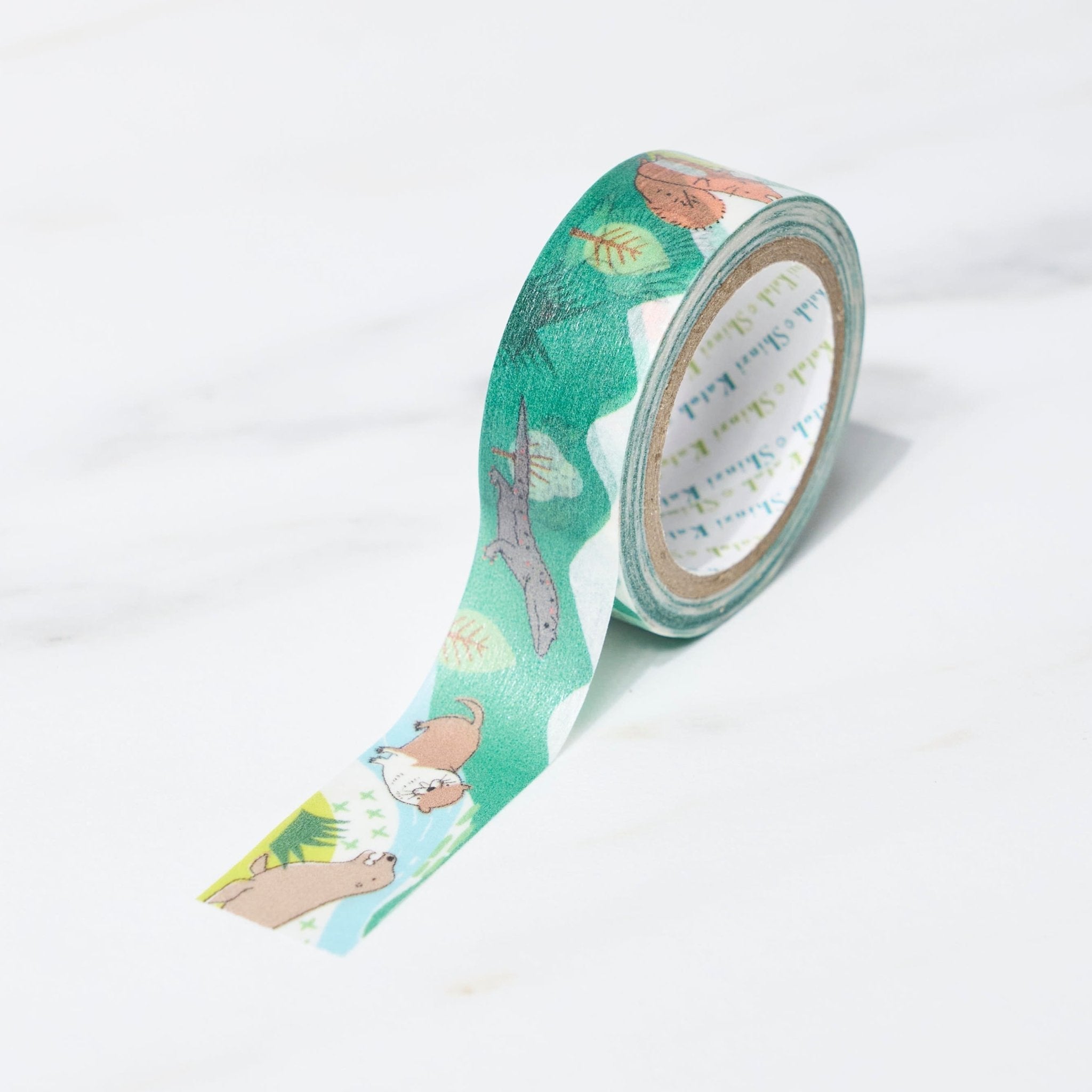 Endangered Species Animal Print Masking Tape - Shinzi Katoh Seal Design for Scrapbooking, Journaling & DIY Crafts